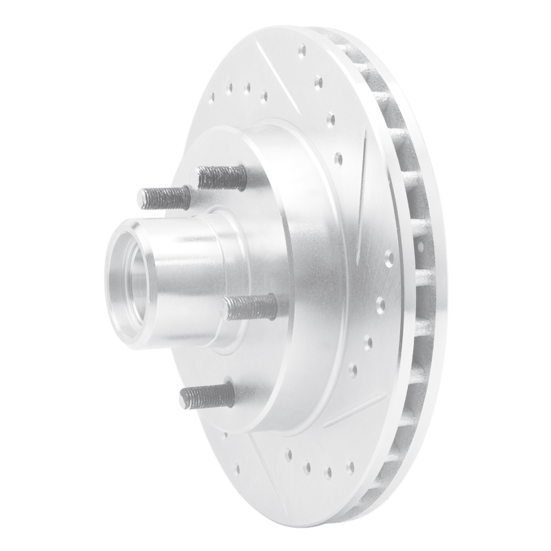 Chevrolet Blazer Brake Rotor (1) - Front Right - R1 Concepts - Drilled & Slotted - Silver - `91-`03